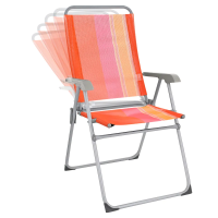 Купить Кресло-шезлонг складное "ORANGE" 67*59*100 см, сетчатая ткань, алюм. каркас (1/6) "BOYSCOUT" 61176
