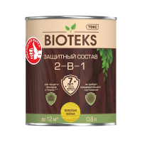 Биотекс золотая сосна  0,8 л (1/14) защитный состав  2 в 1 текс