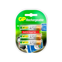 Купить Аккумулятор GP RECHARGEABLE 270AAHC4/2-2CR6  тип аа, 2700 мач (6 шт. в блистере) (1/6/60)