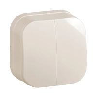 Купить Выключатель открыт. уст. "GLORY" 2-х кл. вс20-2-0-хк, 10а, кремовый (1/36/432) "IEK"