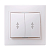 Купить Выключатель "Кварта" 2-х кл. проходной всп10-2-0-кб, 10а, белый (1/10/200) "IEK"