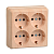Купить Розетка открыт. уст. "Октава" 4-х местн. с заземл. рс24-3-ос, 16а, сосна (1/16/192) "IEK"