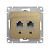 Купить Розетка компьютерная "GLOSSA" 2-х местн. RJ45+RJ45 (механизм) титан (1/10/160) "SCHNEIDER"