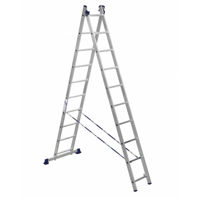 Купить Лестница-стремянка 2 секции по 10 ступеней (1) "Алюмет"