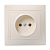 Купить Розетка "Кварта" 1 местн. рс10-2-ккм, 10а, кремовый (1/10/200) "IEK"
