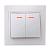 Купить Выключатель "Кварта" 2-х кл. с индикатором вс10-2-1-кб, 10а, белый (1/10/200) "IEK"