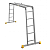 Купить Лестница-трансформер шарнирная профи 2 секции по 4 ступени + 2 секции по 5 ступеней (1) "Алюмет"