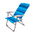 Купить Кресло-шезлонг складное H=38 см (синий) (1) к2/с  "Ника"