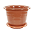 Купить Горшок для цветов "Виола"  5 л  D 265 мм с поддоном (коричнев.) (1/15) "Альтернатива" м1535