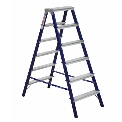 Купить Стремянка двухсторонняя стальная  6 ступеней (1) "Алюмет"