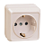 Купить Розетка открыт. уст. "Октава" 1 местн. с заземл. рс20-3-окм, 16а, кремовый (1/30/360) "IEK"