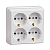 Купить Розетка открыт. уст. "Октава" 4-х местн. с заземл. рс24-3-об, 16а, белый (1/16/192) "IEK"