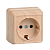 Купить Розетка открыт. уст. "Октава" 1 местн. с заземл. рс20-3-ос, 16а, сосна (1/30/360) "IEK"