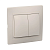 Купить Выключатель "Кварта" 2-х кл. вс10-2-0-ккм, 10а, кремовый (1/10/200) "IEK"
