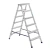 Купить Стремянка двухсторонняя алюминиевая 6 ступеней (1) "Алюмет"