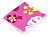 Купить Салфетка 30*30 см с рисунком (микрофибра) розовая (1/40/200) "Рыжий кот" M-04P
