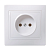 Купить Розетка "Кварта" 1 местн. рс10-2-кб, 10а, белый (1/10/200) "IEK"