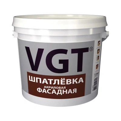 Купить Шпатлевка фасадная 7,5 кг (1) "Вгт"