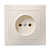 Купить Розетка "Кварта" 1 местн. рс10-2-км, 10а (керам.) кремовый (1/10/200) "IEK"