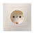 Купить Розетка "Кварта" 1 местн. с заземл. рс10-3-км, 16а (керам.) кремовый (1/10/200) "IEK"