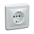 Купить Розетка "Вега" 1 местн. с заземл. рс10-3-вб, 16а, белый (1/50/200) "IEK"