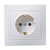 Купить Розетка "Кварта" 1 местн. с заземл. рс10-3-кб, 16а (керам.) белый (1/10/200) "IEK"